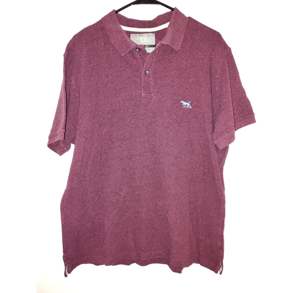 Rodd & Gunn Mens XL Burgundy Heathered Cotton Sports Fit Gunn Polo Shirt